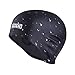 Aegend Solid Silicone Swim Cap, Comfortable Fit Swim Caps Swimming Cap for Men Women Adults Youths, 3D Ergonomic Design, Black