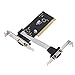 QNINE PCI 2 Port Serial Expansion Card, PCI to Industrial DB9 COM RS232 Converter Adapter Controller for Desktop PC with Low Bracket