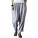 Aeneontrue Women's Patchwork Wide Leg Pants Trousers with Big Pockets