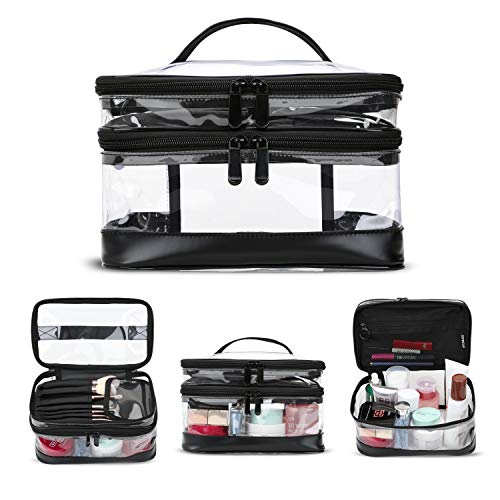 KIPBELIF Clear Makeup Bag Organizer - Multifunction Large Waterproof Portable Travel Makeup Cosmetic Bags 1 KIPBELIF Clear Makeup Bag Organizer - Multifunction Large Waterproof Portable Travel Makeup Cosmetic Bags
