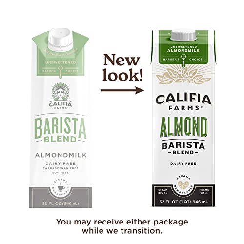Califia Farms Unsweetened Almond Barista Blend Almond Milk, 32 Oz