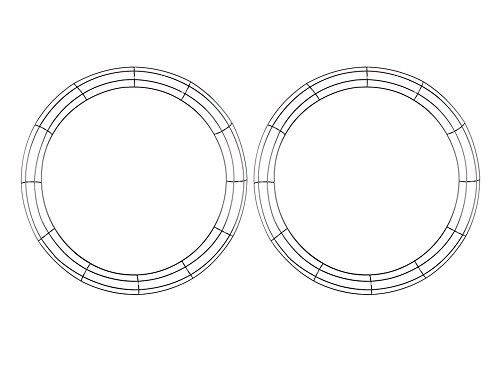 Set of 2 Darice 24 in. Green Wire Wreath Frame bundled by Maven Gifts