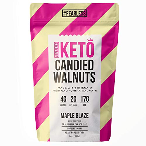 image for Fearless Keto Small Batch Hand-Roasted Candied Walnuts - Low Carb, Hig