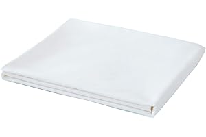 icyfall Queen Size Flat Sheets Only - Single Top Sheet for Bed, Brushed Microfiber, Wrinkle-Free, Shrink & Fade Resistant, Hotel Quality (White, Queen)