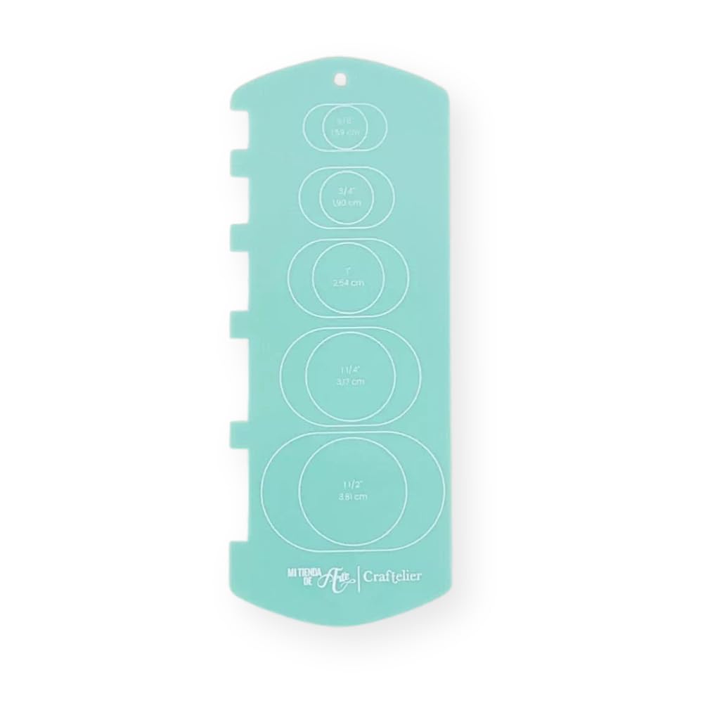 Craftelier - Template for Ring and Spiral Binding Projects | Useful and Easy to Use Guide for Professional Finishing Bindings | Turquoise - Size Approx. 20.5 x 8 cm