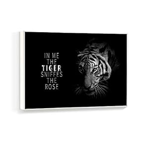 Framed Canvas Wall Art for Living Room, Bedroom Black and White Beast Canvas Prints for Home Decoration Ready to Hanging - 16x24 inches