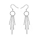 Alicenter(TM) Women's Jewelry 925 Sterling Silver SP Vintage Five Columns Dangle Earrings