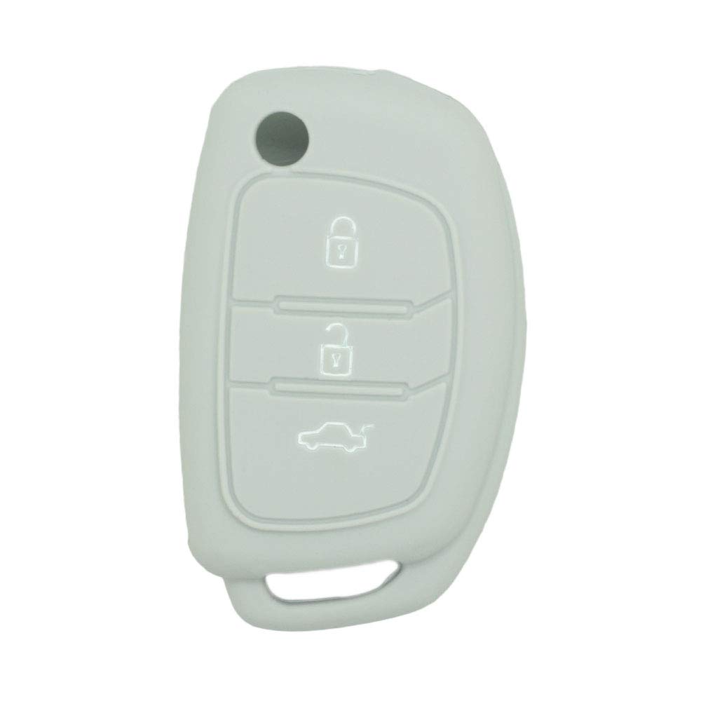 BROVACS Silicone Cover Protector Case Holder Skin Jacket Compatible with HYUNDAI 3 Button Flip Remote Key Fob CV9102 Grey