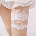 Xugq66 Rhinestones Lace Wedding Bridal Garter Belt 2pc (03-white)