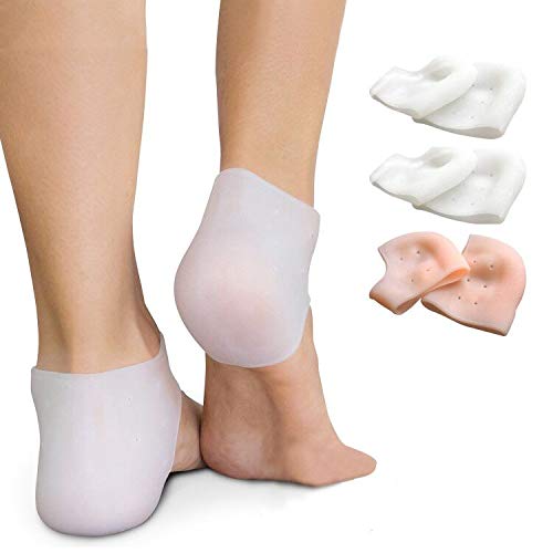 OtooKing Heel Cups, Plantar Fasciitis Treatment, Plantar Fasciitis Inserts, Heal Dry Cracked Heels, , Spurs, Fascia Support, Sore Feet, Bruised Foot Cracked Heels for Women& Men - 3 Pairs