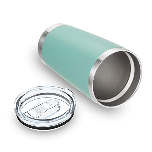 Bastwe 2 Pack 20oz Vacuum Insulated Tumblers with Lid and Straw, Double Wall Stainless Steel Travel Mug, Works Great for Ice Drink, Hot Beverage (Tiffany Blue) - Thumbnail 2
