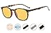 Reduce Eyestrain,Anti Blue Rays,UV Protection,Unisex Computer Reading Glasses(Tortoise,Amber Tinted Lenses) +2.0