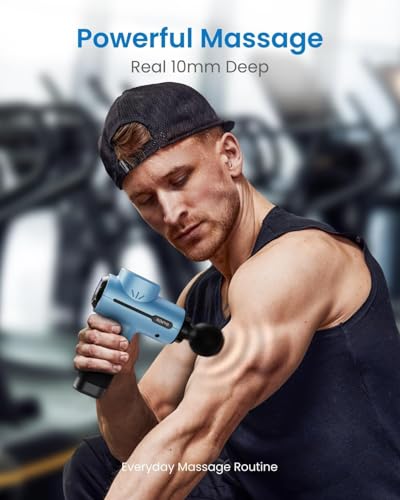 Massage Gun, RENPHO Active Massage Gun for Deep Tissue, Back Massage Gun Massager with USB C Charging for Muscle Massage, Relaxing, Best Gift for Family