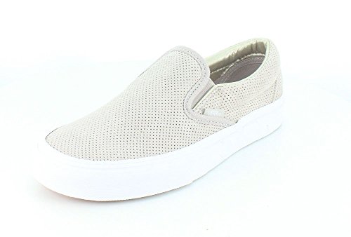 vans perf suede slip on silver cloud