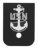 Molon Labe Laser Engraved Magazine Base Plate for Glock Pistols - 9mm & 40 Navy Anchor