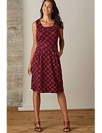 Justo índigo sin mangas cuello cuadrado orgánico Comercio Justo Vestido