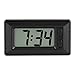 GLOGLOW Portable Clock LCD Digital Table Car Dashboard Desk Electronic Clock Date Time Calendar Display Dashboard with Adhesive Pad