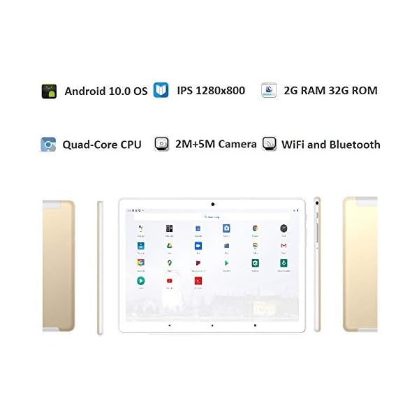 ibowin 10.1Inch Tablet PC 1280x800 IPS 2G RAM 32G ROM Android 10 Quad-core Processor WiFi Bluetooth touchscreen Camera…