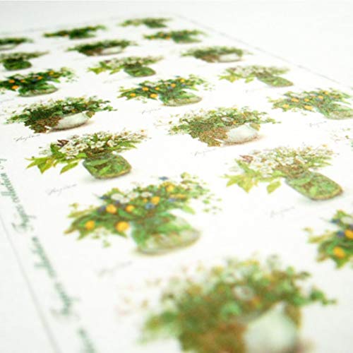 Frontia Cute Flower Floral Japanese Stickers Seals Envelope Masking Paper Decoratiove Gift Label