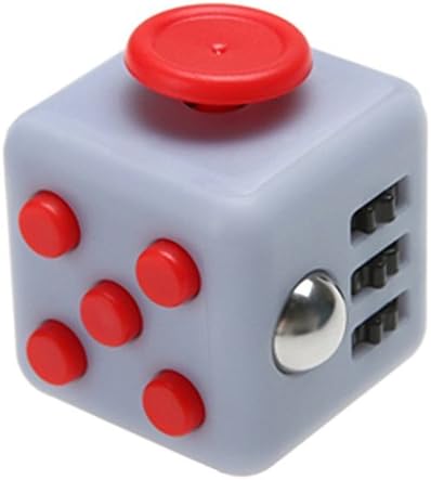 Younger Fidget Toy Cube Relieves Stress And Anxiety for Children and Adults Grey/Red/Black Color Vary