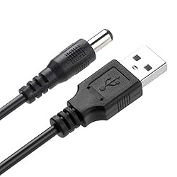 TENINYU USB 2.0 A Male to DC 5.5x2.5mm 5 Volt 24AWG