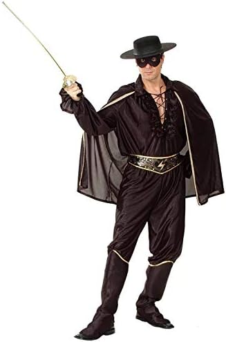 thematys Zorro Costume Set for Men - Perfect for Cosplay, Carnival & Halloween - One Size 160-180cm