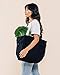 Caldo Canvas Market Tote - Large Multipurpose Travel Bag with Outer Zipper Pocket and Adjustable Shoulder Strap, Inner Pocket- Reusable Bag for Groceries, Work, Laptop, or Beach (Black)