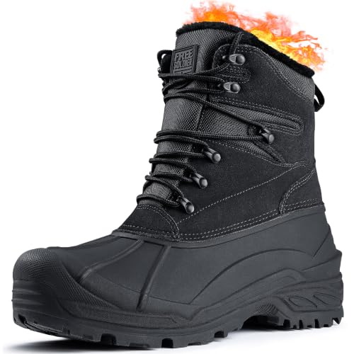 Free Soldier Men Waterproof Winter Boots