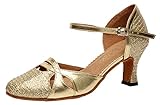 Abby Womens Practice Beginner Latin Tango Ballroom Party Wedding Block Heel Round-toe Pu Dance-shoes