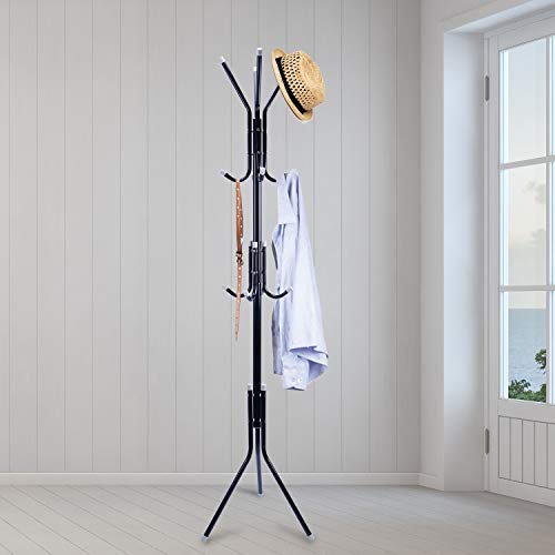 Clewiltess Standing Entryway Coat Rack Coat Tree Hat Hanger Holder 12