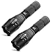 Tactical Flashlight, YIFENG XML T6 Ultra Bright LED flashlight with Adjustable Focus and 5 Light Modes for Camping Hiking Emergency (2 pack)