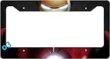 Iron Man Face Helmet Stop License Plate Frame Alumminum Car Auto (a)