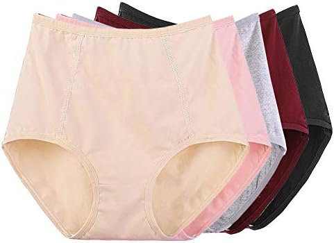DIOSN 3-5 Pack Ladies High Waisted Briefs Pants, Or Women’s Shapewear Underwear Cotton Panties High Waist Butts Lifter Tummy Control Panties Knickers for Body Shape