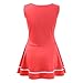 Ourlove Fashion Women's Musical Uniform Fancy Dress Cheerleader Costume Outfit (Red)