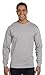 Hanes Men's Long-Sleeve Crewneck Beefy T-Shirt, Light Steel, X-Large