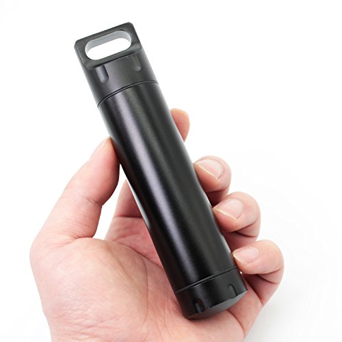 PPFISH 3 PCS Military Grade Air-Tight EDC Accessory Case, Pill Fob Capsule Keychain, Waterproof Match Case Battery Holder, Outdoor Survival Storage Metal Container Dry Box