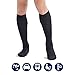Fytto 1067 Ribbed Compression Socks for Professionals 15-20 mmHg - Graduated Medical Support for Flight, Travel, DVT and Edema - Extra-Large, Black