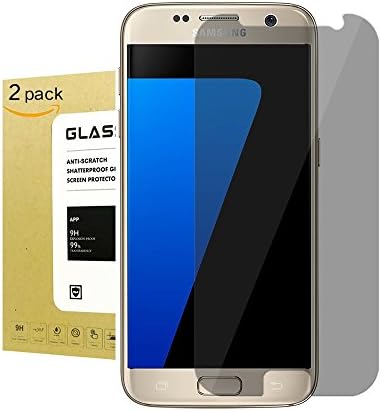 For Galaxy S7 [2Pack] Privacy Anti Spy Anti-Glare Ballistic Tempered Glass, Jyline 9H Hardness , Anti-Scratch, Anti Shatter, Anti-Fingerprint for Screen Protector Samsung Galaxy S7 Black