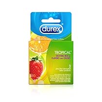 Durex Tropical Flavors Condom, 3 Count