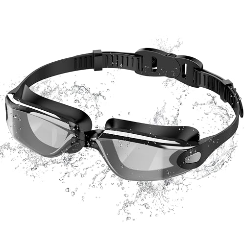 Ambienden Swimming Goggles Men Women for Adults – Anti-Fog HD Lenses, UV Protection, Waterproof, Suitable for Training, Competition and Swimming Pool – Unisex Swimming Goggles with Secure Fit