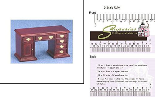 Dollhouse Mahogany Office Desk