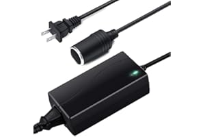 HUAPX 12V 60W 5A Cigarette Lighter Socket,Car Outlet 110-240V to 12V DC Power Converter Adapter for Inflator,Car Recorder,Cha