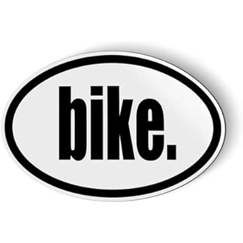 Bike Oval Simple - Magnet for Car Fridge Locker - 5.5