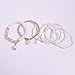 RareLove Bohemian White Beaded Bracelet Stretch Wrap Bangle With Charms Shells Round Layered
