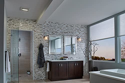 Broan-NuTone Bathroom Exhaust Fan with LED Light and Roomside Installation, ENERGY STAR Certified, 110 CFM, Very Quiet 1.0 Sones White, AE110L