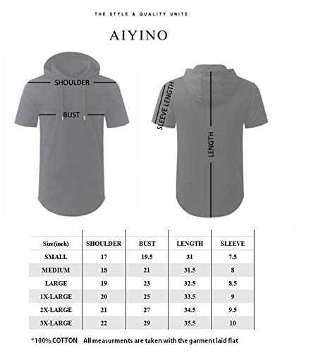 5 Aiyino+Longline+Hooded+T+Shirt+Small