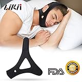 Likii Upgrade Anti Snoring Device, Stop Snoring Chin Adjustable Strap, Uplift and Fixed Chin Make Breath Easily, Reduce Grinding Teeth, Stop Snoring and Sleep Aid, Snoring Solution
