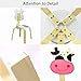 iPlay, iLearn 10 Inch Kids Solid Hard Wood Animal Chair, Stackable Wooden Finished, Preschool, Daycare, Bedroom, Playroom, Nursery Seat, Cow Furniture Stool for Toddlers, Children, Boys, Girls
