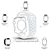 Zantec 42mm Soft Silicone Smart Watch Band Replacement for Apple Watch Band Series 2, Series 1,Sport,Edition,Replacement Strap band (Silver+White )
