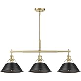 Orwell 3-Light Linear Pendant in Brushed Champagne Bronze with Matte Black